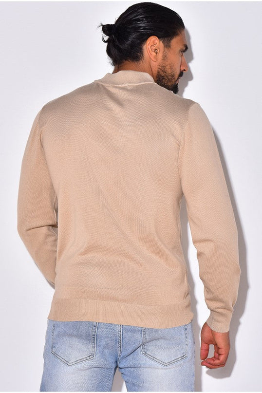 Men's Mock Neck Jumper – Fine Knit Smart Casual Layer