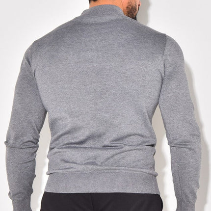 Men's Mock Neck Jumper – Fine Knit Smart Casual Layer