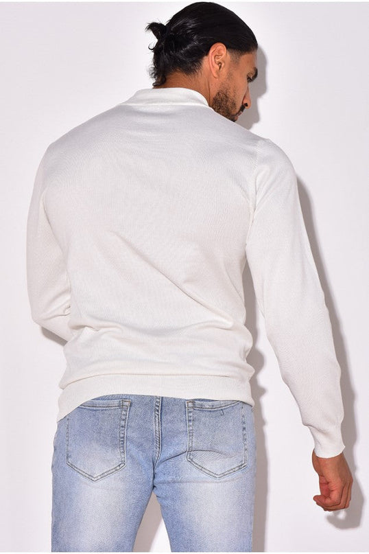 Men's Mock Neck Jumper – Fine Knit Smart Casual Layer