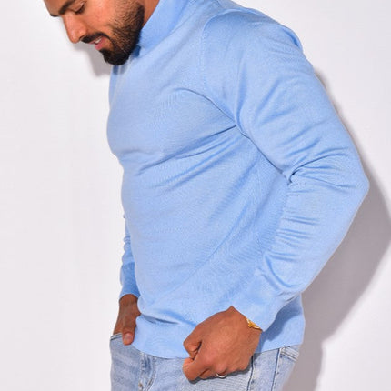 Men's Mock Neck Jumper – Fine Knit Smart Casual Layer