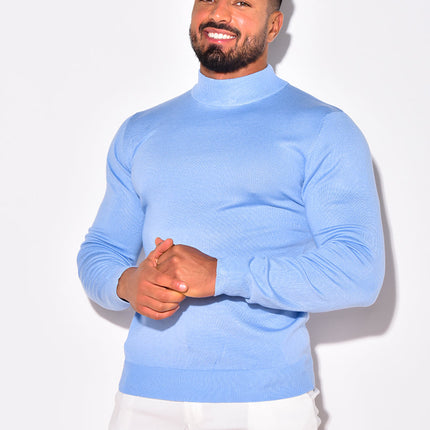 Men's Mock Neck Jumper – Fine Knit Smart Casual Layer