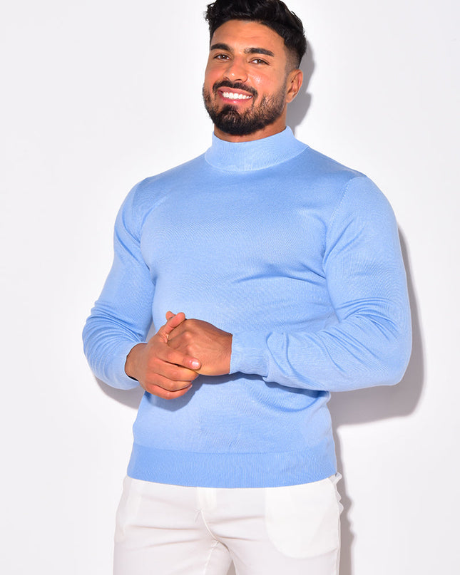 Men's Mock Neck Jumper – Fine Knit Smart Casual Layer