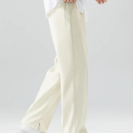 Men's Pleated Wide Leg Trousers – Tailored High-Rise Silhouette