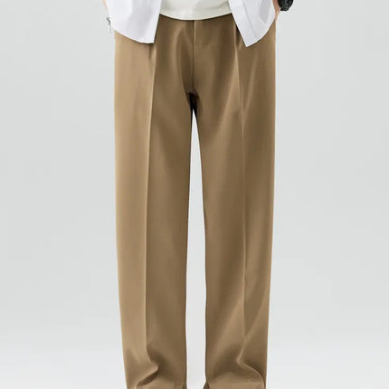 Men's Pleated Wide Leg Trousers – Tailored High-Rise Silhouette