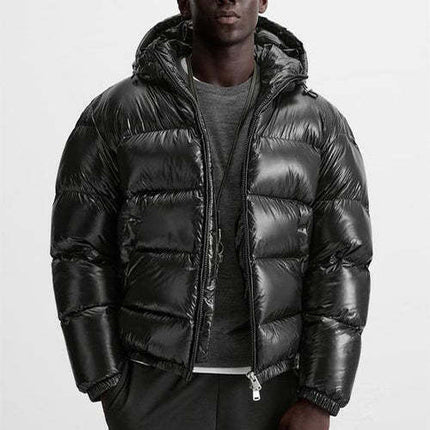 Men's Puffer Jacket in Regular Cut – Hooded Quilted Winter Layer