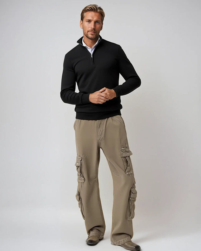 Men's Quarter Zip Jumper – Tailored Knit for Smart Layering