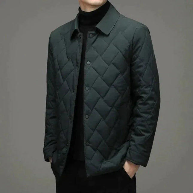 Men's Quilted Blazer Jacket – Smart Insulated Business Layer