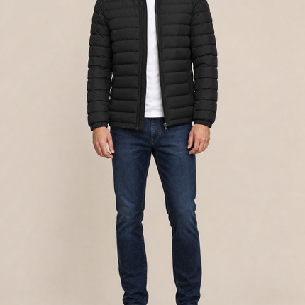 Men's Quilted Jacket – Lightweight Stand Collar Everyday Layer