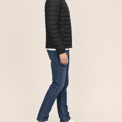 Men's Quilted Jacket – Lightweight Stand Collar Everyday Layer