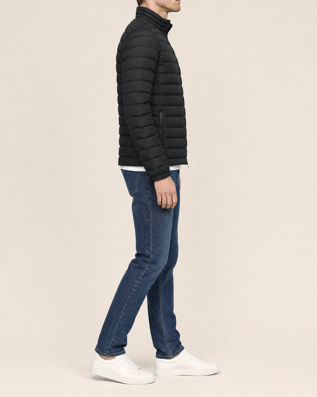Men's Quilted Jacket – Lightweight Stand Collar Everyday Layer
