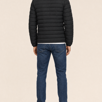 Men's Quilted Jacket – Lightweight Stand Collar Everyday Layer