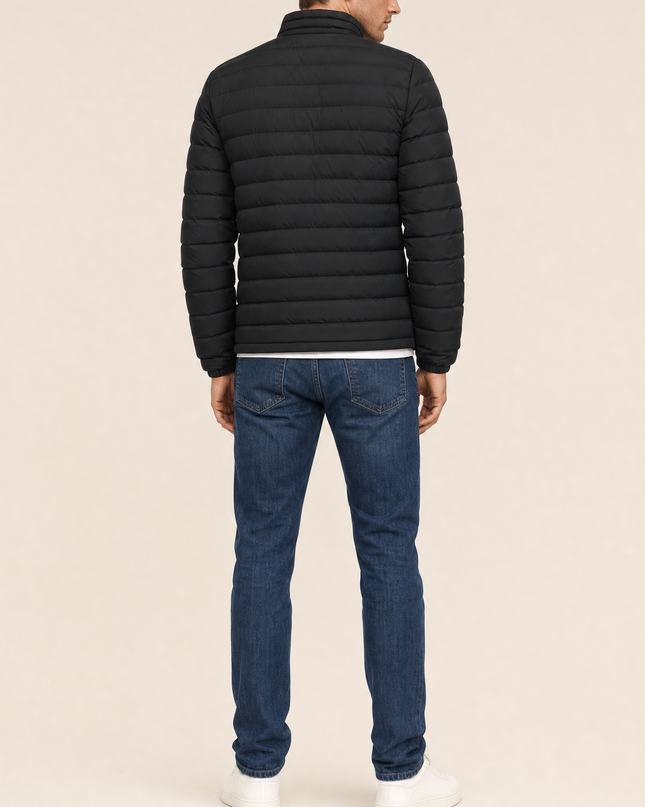 Men's Quilted Jacket – Lightweight Stand Collar Everyday Layer