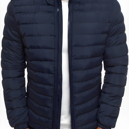 Men's Quilted Jacket – Lightweight Stand Collar Everyday Layer