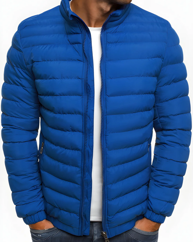 Men's Quilted Jacket – Lightweight Stand Collar Everyday Layer