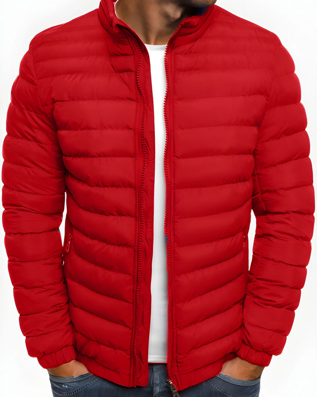 Men's Quilted Jacket – Lightweight Stand Collar Everyday Layer