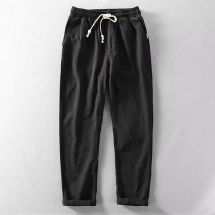 Men's Relaxed Fit Trousers – Easy Drawstring Summer Cut