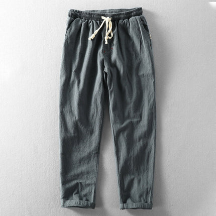 Men's Relaxed Fit Trousers – Easy Drawstring Summer Cut