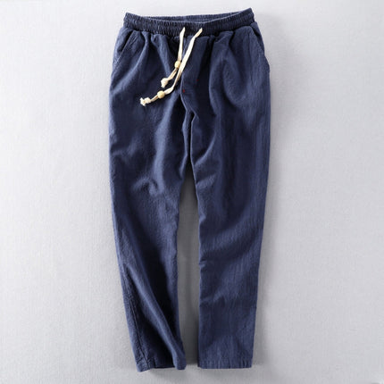 Men's Relaxed Fit Trousers – Easy Drawstring Summer Cut