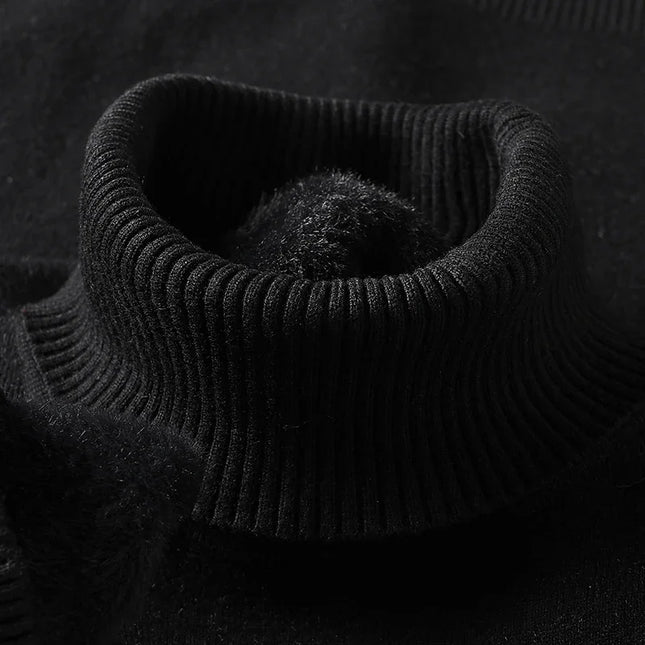 Men's Roll Neck Jumper – Fine Knit Classic Winter Layer