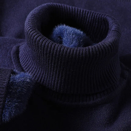 Men's Roll Neck Jumper – Fine Knit Classic Winter Layer