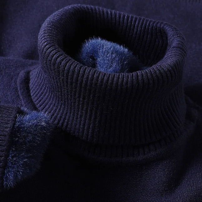 Men's Roll Neck Jumper – Fine Knit Classic Winter Layer