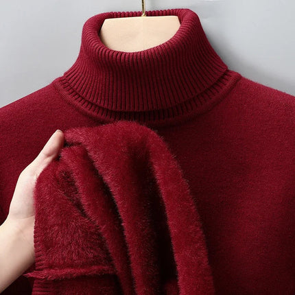 Men's Roll Neck Jumper – Fine Knit Classic Winter Layer