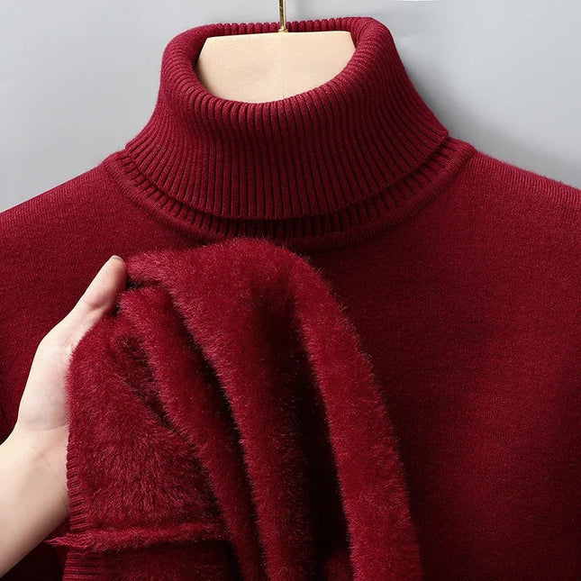 Men's Roll Neck Jumper – Fine Knit Classic Winter Layer