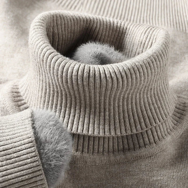Men's Roll Neck Jumper – Fine Knit Classic Winter Layer