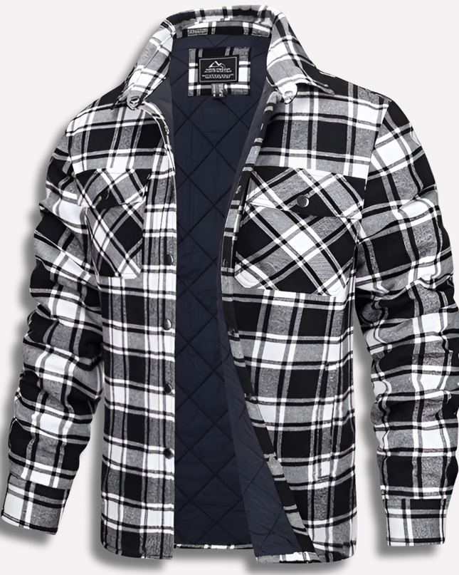 Men's Shacket in Regular Fit – Checked Button Through