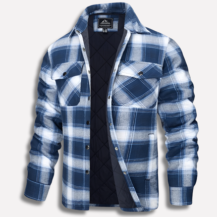 Men's Shacket in Regular Fit – Checked Button Through