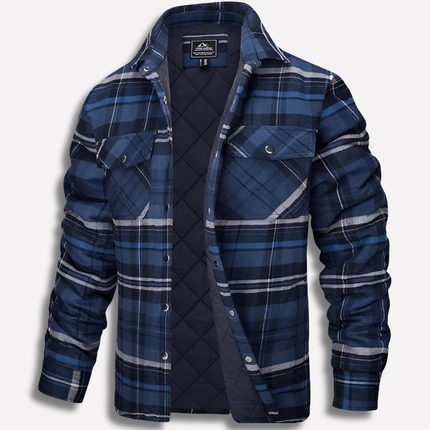 Men's Shacket in Regular Fit – Checked Button Through
