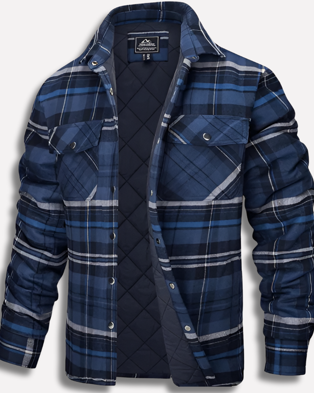 Men's Shacket in Regular Fit – Checked Button Through