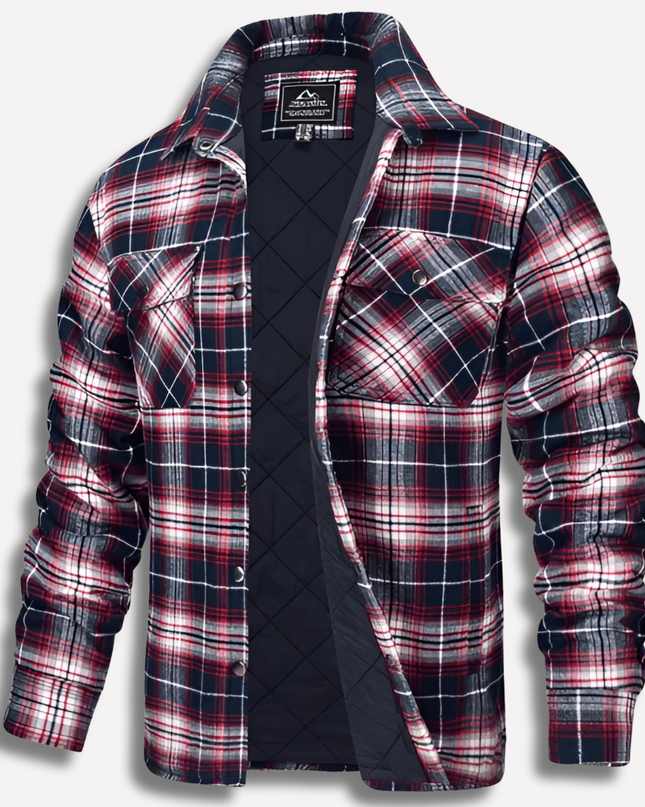 Men's Shacket in Regular Fit – Checked Button Through