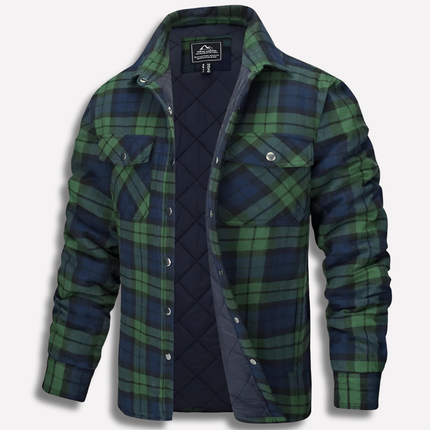 Men's Shacket in Regular Fit – Checked Button Through