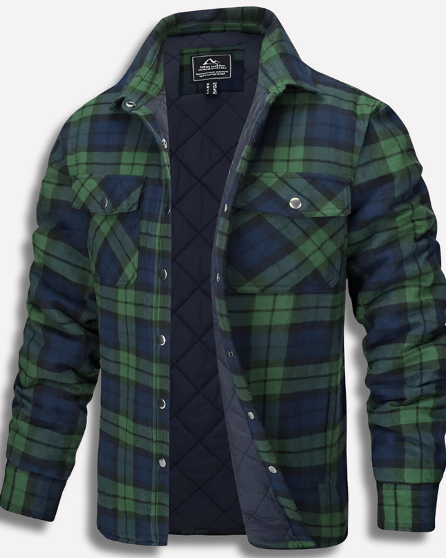 Men's Shacket in Regular Fit – Checked Button Through
