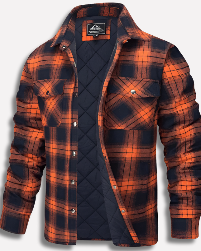 Men's Shacket in Regular Fit – Checked Button Through