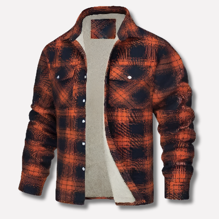 Men's Shacket in Regular Fit – Checked Button Through