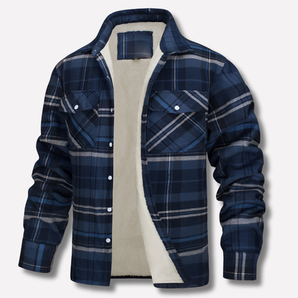 Men's Shacket in Regular Fit – Checked Button Through