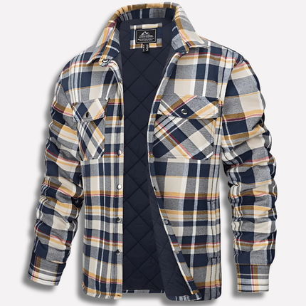 Men's Shacket in Regular Fit – Checked Button Through