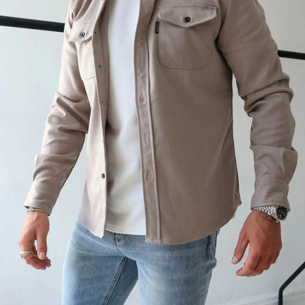 Men's Shacket in Tailored Cut – Refined Button-Up Overshirt