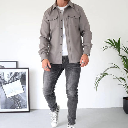 Men's Shacket in Tailored Cut – Refined Button-Up Overshirt