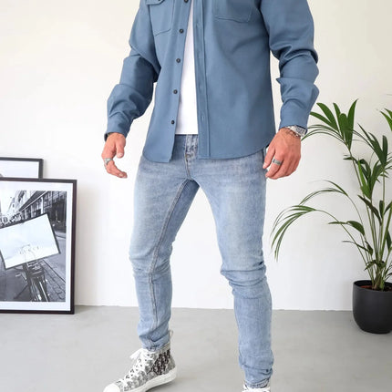 Men's Shacket in Tailored Cut – Refined Button-Up Overshirt