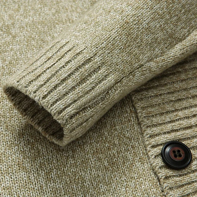 Men's Shawl Collar Cardigan – Double-Breasted Heritage Knit
