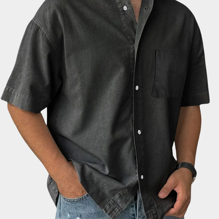 Men's Short Sleeve Shirt in Relaxed Cut – Refined Casual Layer