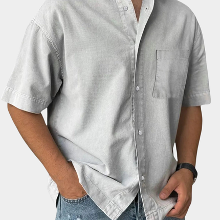 Men's Short Sleeve Shirt in Relaxed Cut – Refined Casual Layer
