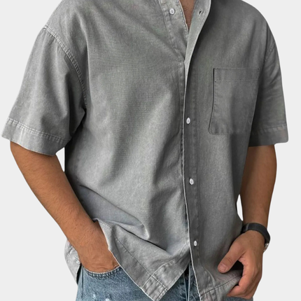 Men's Short Sleeve Shirt in Relaxed Cut – Refined Casual Layer