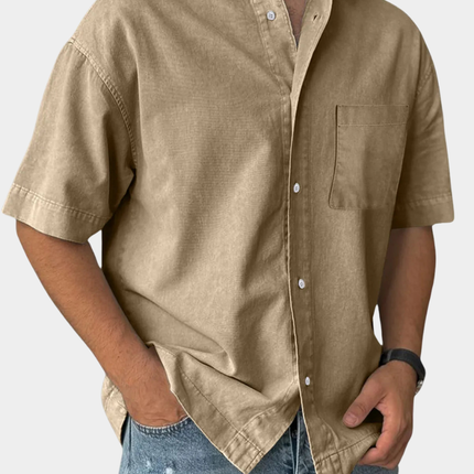 Men's Short Sleeve Shirt in Relaxed Cut – Refined Casual Layer