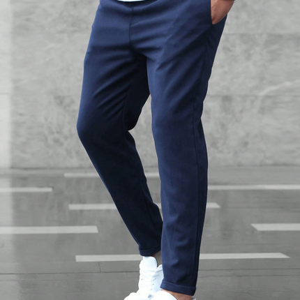 Men's Slim Drawstring Trousers for Smart Casual Comfort