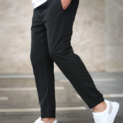 Men's Slim Drawstring Trousers for Smart Casual Comfort