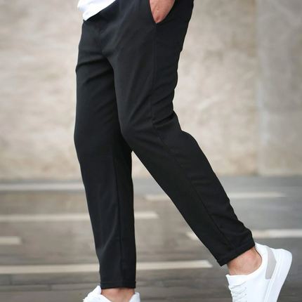Men's Slim Drawstring Trousers for Smart Casual Comfort